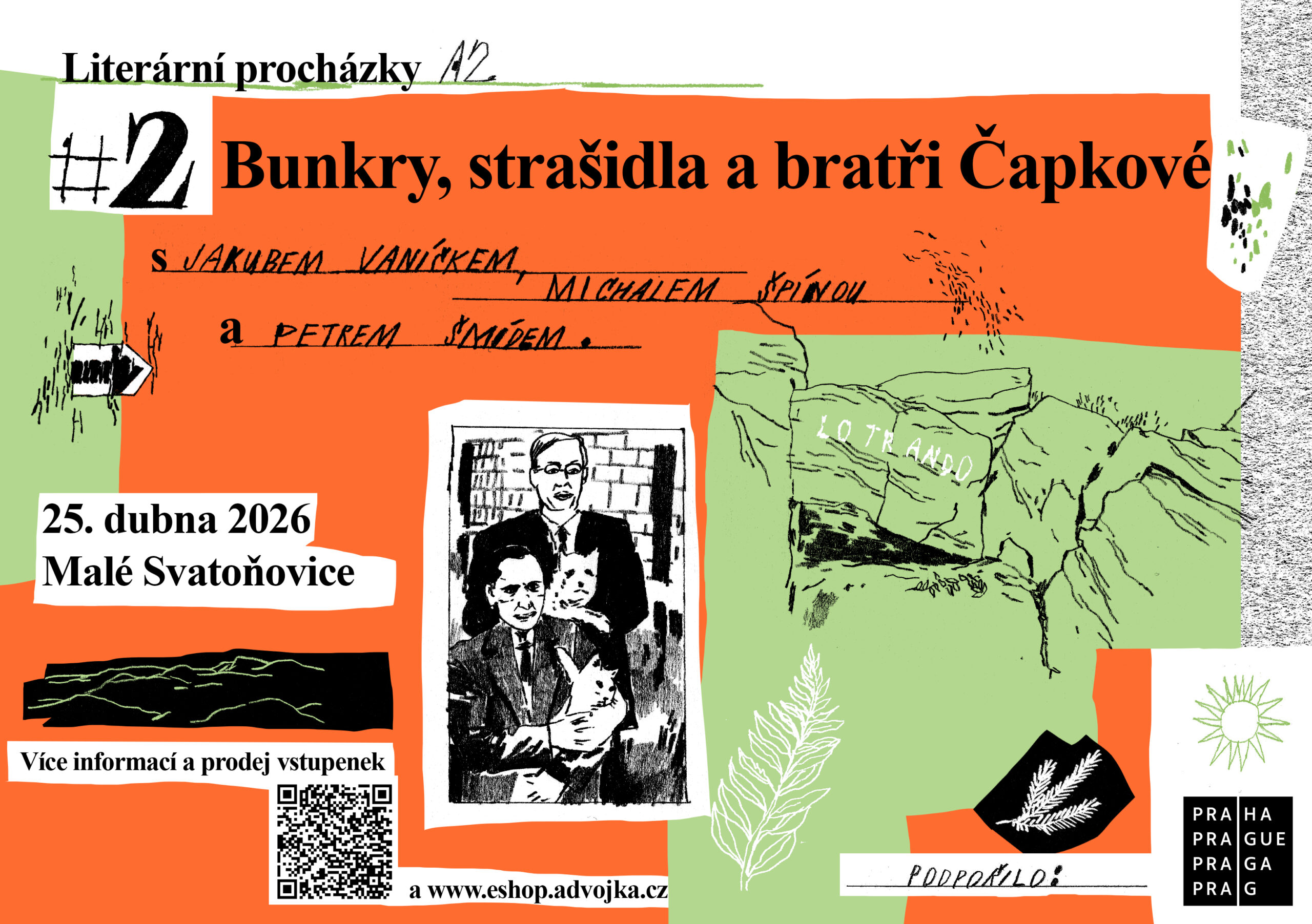 Literární procházky A2: Bunkry, strašidla a&nbsp;bratři Čapkové